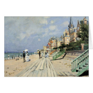 Cartão O passeio em Trouville por Claude Monet