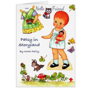 Cartão O Patsy na boneca de papel de Storyland cortou o