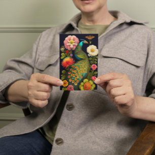 Cartão O Pavão Moderno Heckel Personalizada