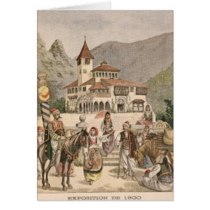 Cartão O pavilhão bosniano na exposição universal