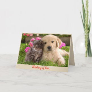 Cartão O pensamento de você obtem bem