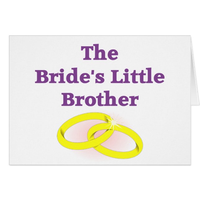 Cartão O pequeno irmão da noiva (Frente Horizontal)