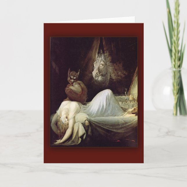 Cartão O pesadelo por Henry Fuseli, 1781 (Frente)