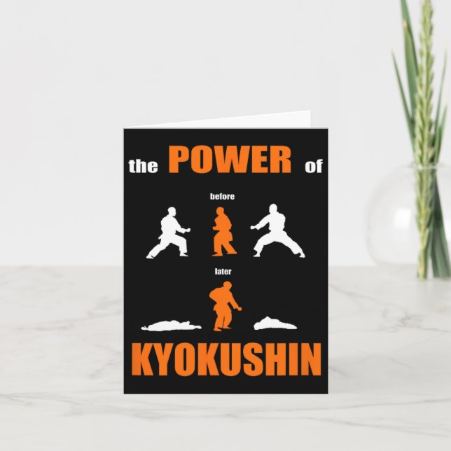 Cartão O Poder De Kyokushin Proud Karate Design Para Kar (Frente)