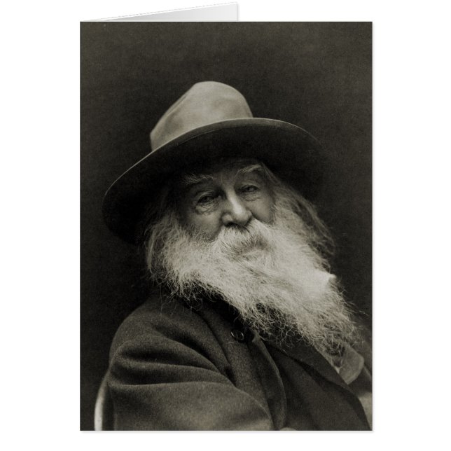 Cartão O Poeta Filósofo Rindo Walt Whitman (Frente)