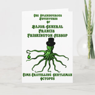 Cartão O polvo do cavalheiro viajante no tempo