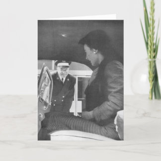 Cartão O porteiro de Frederick & de Nelson cumprimenta o