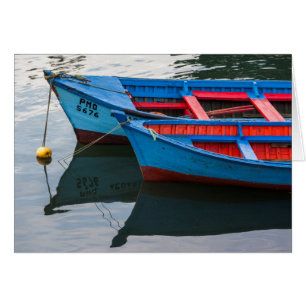Cartão O porto de Angelmo, barcos de pesca.
