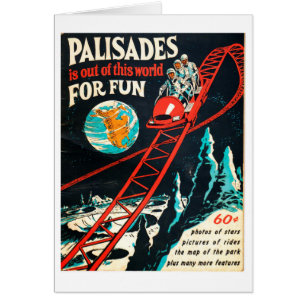 Cartão O poster vintage dos Palisades