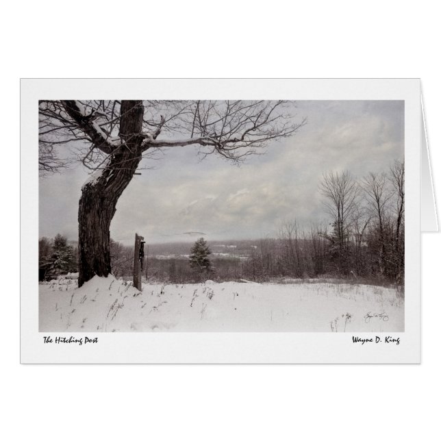 Cartão O Posto Hitching (Frente Horizontal)