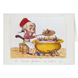 Cartão O pote Purifying do Jacobins, 1793