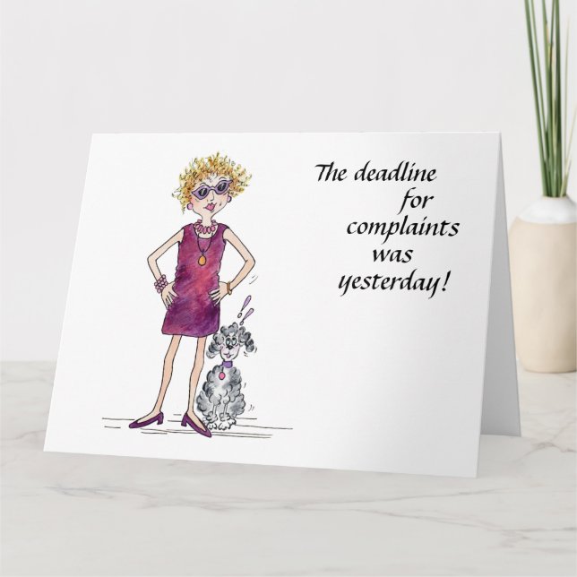 Cartão O prazo para a apresentação de queixas foi ontem e (Frente)