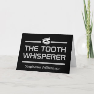 Cartão O presente de Dentista Dental Engraçado do Sussurr