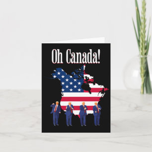 Cartão O Presidente Engraçado Trump Dizendo "O Canadá Map