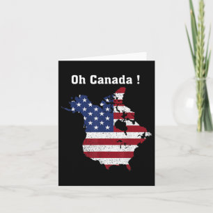 Cartão O Presidente Engraçado Trump Dizendo "O Canadá Map