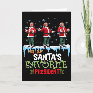 Cartão O Presidente Favorito do Papai Noel Dança do Papai