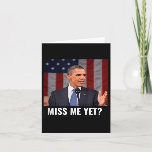 Cartão O Presidente Obama E O Presente Engraçado Da Bande