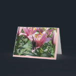 Cartão O preto Swallowtail em Lily2- malva faz toda a<br><div class="desc">Todos ama borboletas assim que este cartão é uma grande escolha para toda a ocasião-mudança as palavras na parte dianteira e no interior como você deseja. Vão à SEÇÃO das BORBOLETAS do myEVERYTHING considerar selos de harmonização, e os artigos do presente assim como uma grande seleção dos cartões e dos...</div>