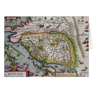 Cartão O primeiro atlas ocidental China 1584