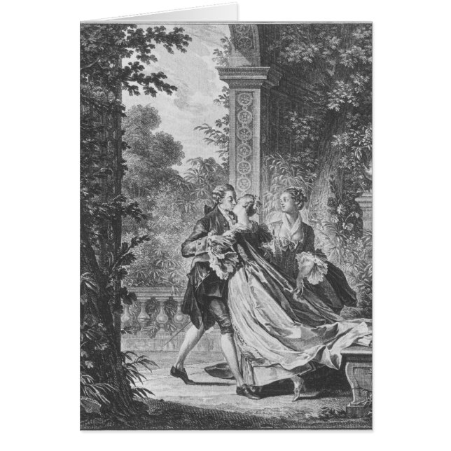 Cartão O primeiro beijo do amor (Frente)