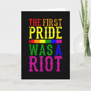 CARTÃO O PRIMEIRO ORGULHO FOI UM MÊS LGBT LGBT