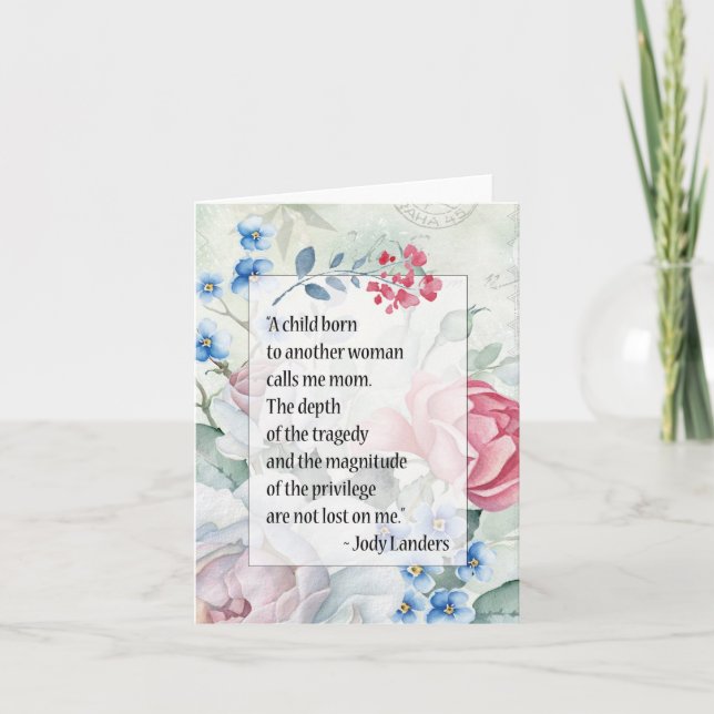 Cartão O Privilégio de ser mãe (Frente)