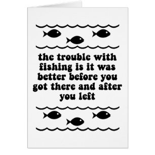 Cartão O problema com pesca