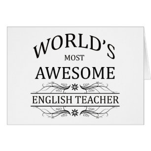 Cartão O professor de inglês o mais impressionante do