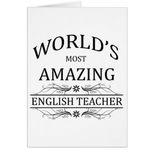 Cartão O professor de inglês o mais surpreendente do