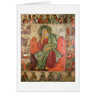 Cartão O profeta Elijah, escola de Pskov (painel)