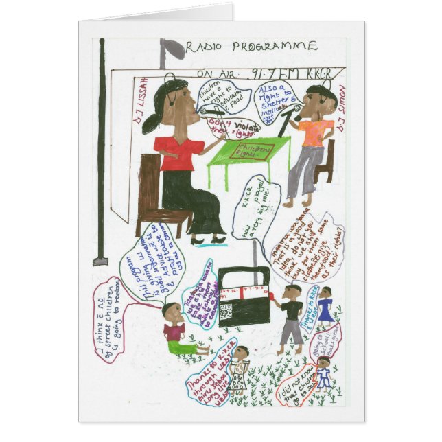 Cartão O programa de rádio de Elizabeth (Frente)