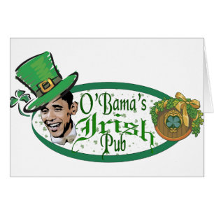 Cartão O Pub Irlandês de Obama
