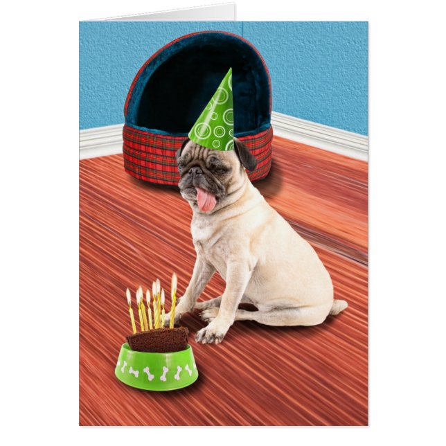 Cartão O Pug lambe (Frente)