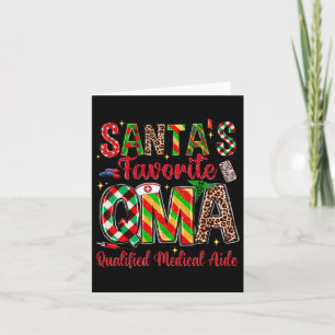 Cartão O Qma Favorito do Papai Noel Aide de Medicamento Q