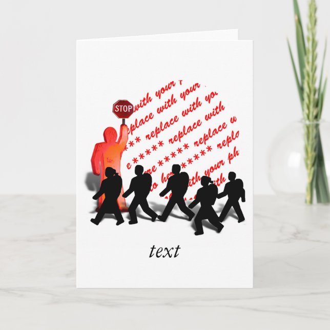 Cartão O Quadro de Fotografias da Guarda Cruzada (Frente)