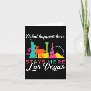 Cartão O que acontece aqui fica aqui Las Vegas 