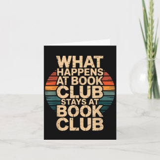 Cartão O que acontece no clube do livro fica no clube do 