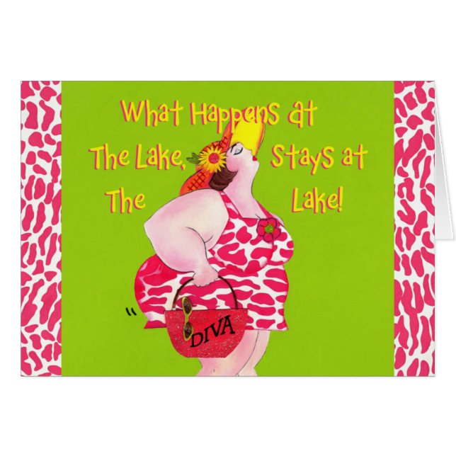 Cartão O Que Acontece No Lago Fica No Lago! (Frente horizontal)