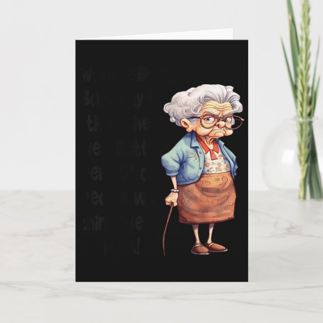 Cartão O Que Disse Uma Saggy À Outra Devíamos Apa (Frente)