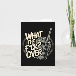 Cartão O Que É O Raio De Rádio Da Mão Do F C K Sobre Walk