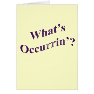 Cartão O que é Occurrin'?