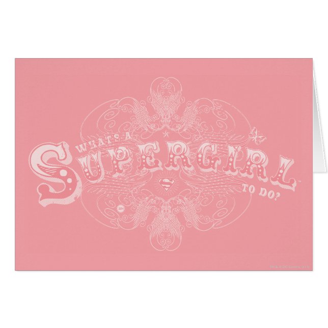 Cartão O que é uma Supergirl para fazer rosa? (Frente Horizontal)