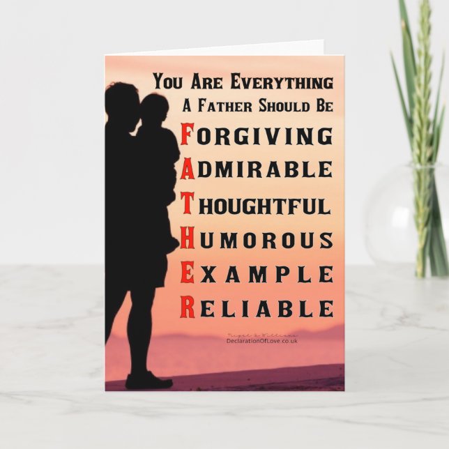 Cartão O Que Faz Um Pai Perfeito? (Frente)