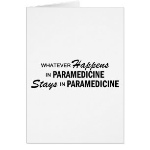 Cartão O que quer que acontece - Paramedicine