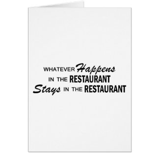 Cartão O que quer que acontece - restaurante