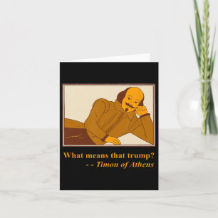 Cartão O Que Significa Trump Timon Athens Shakespeare Quo