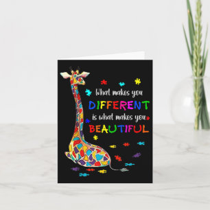 Cartão O Que Te Faz Diferente Girafa Mãe Autismo Criança
