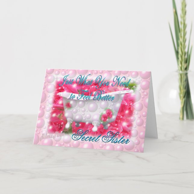 Cartão O que você precisa o segredo Irmã-personalize (Frente)