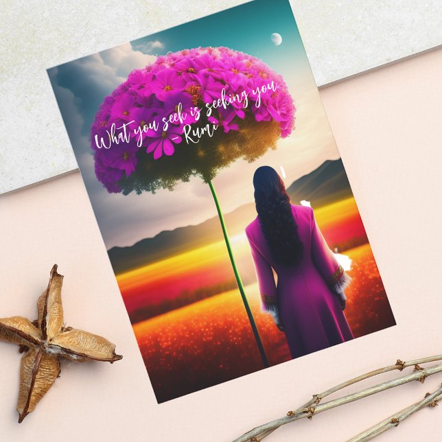 Cartão O que você procura no Dreamscape Rumi Saudação (Criador carregado)