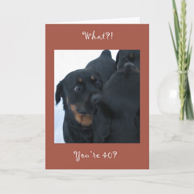 Cartão O quê? Você tem 40 anos? (Frente)